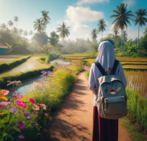 pergi sekolah